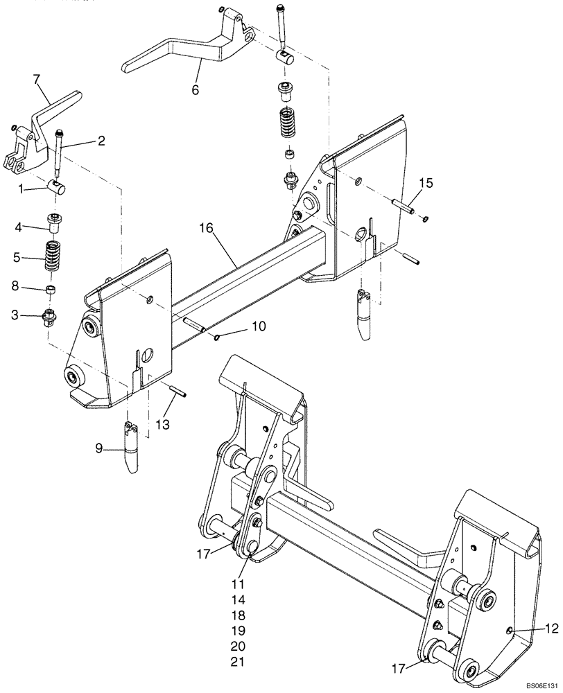 Схема запчастей Case 430 - (09-03) - COUPLER, MECHANICAL (09) - CHASSIS