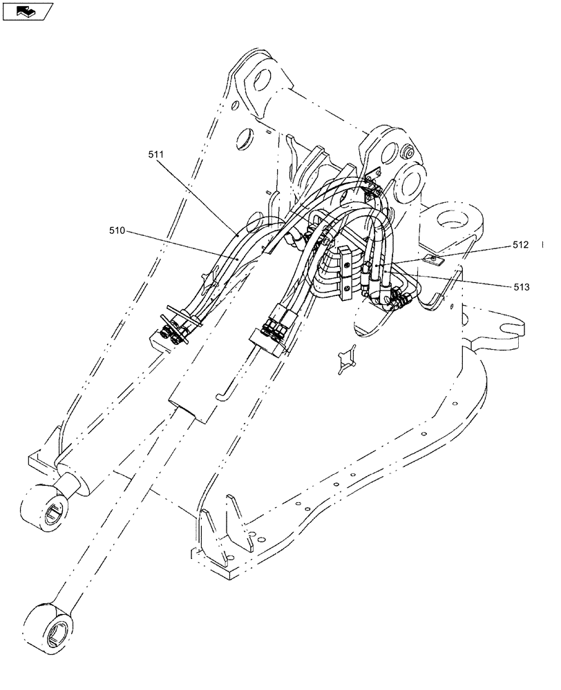 Схема запчастей Case 221E - (20.576[4554906000]) - HYDRAULIC SYSTEM ADDITIONAL FUNCT. LOADER BOOM (35) - HYDRAULIC SYSTEMS