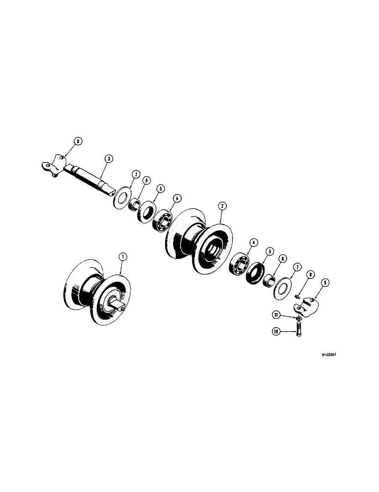 Схема запчастей Case 310F - (120) - TRACK ROLLER (04) - UNDERCARRIAGE