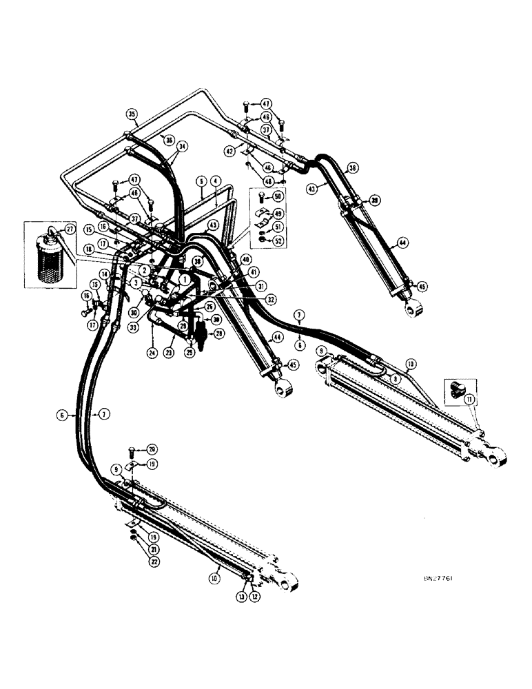 Схема запчастей Case 320 - (116) - LOADER HYDRAULICS, (SERIAL NO. 3003851 AND AFTER) (07) - HYDRAULIC SYSTEM