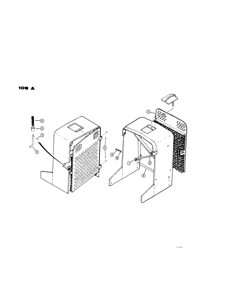 Схема запчастей Case 1150 - (109A) - HEAVY DUTY GRILLE (05) - UPPERSTRUCTURE CHASSIS