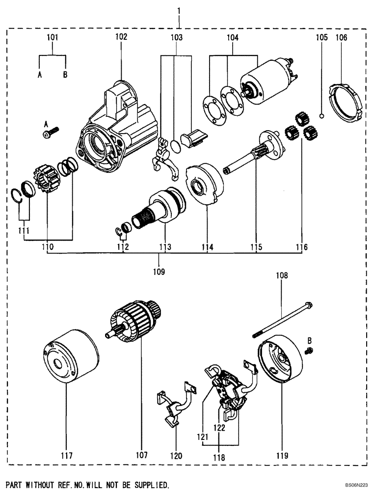 Схема запчастей Case CX17B - (09-025[00]) - STARTER ASSY (55) - ELECTRICAL SYSTEMS