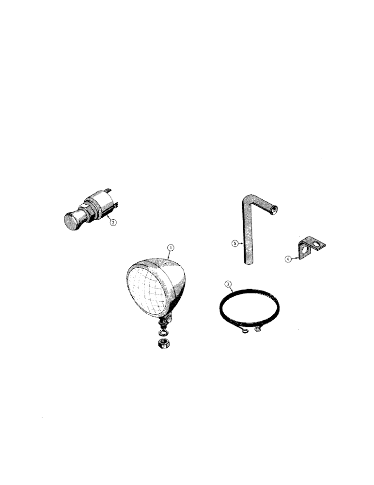 Схема запчастей Case 310 - (028[1]) - HEAD AND TAIL LIGHTS (OPTIONAL) (06) - ELECTRICAL SYSTEMS