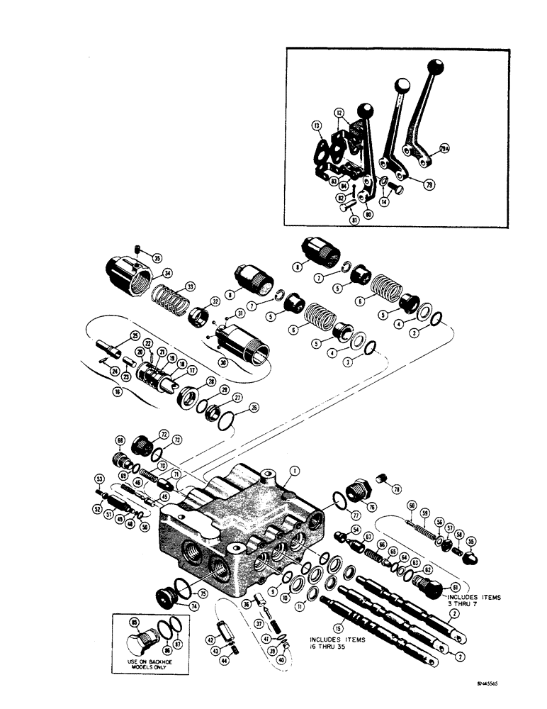 Схема запчастей Case 32S - (046) - D34410 LOADER CONTROL VALVE 