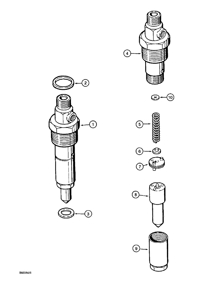 Схема запчастей Case 580SL - (3-12) - FUEL INJECTION NOZZLE, 4T-390 ENGINE (03) - FUEL SYSTEM