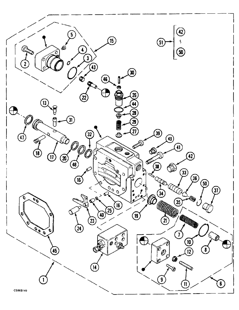 Схема запчастей Case 688BCK - (8B-14) - REGULATOR, 688B CK (120301-) (07) - HYDRAULIC SYSTEM