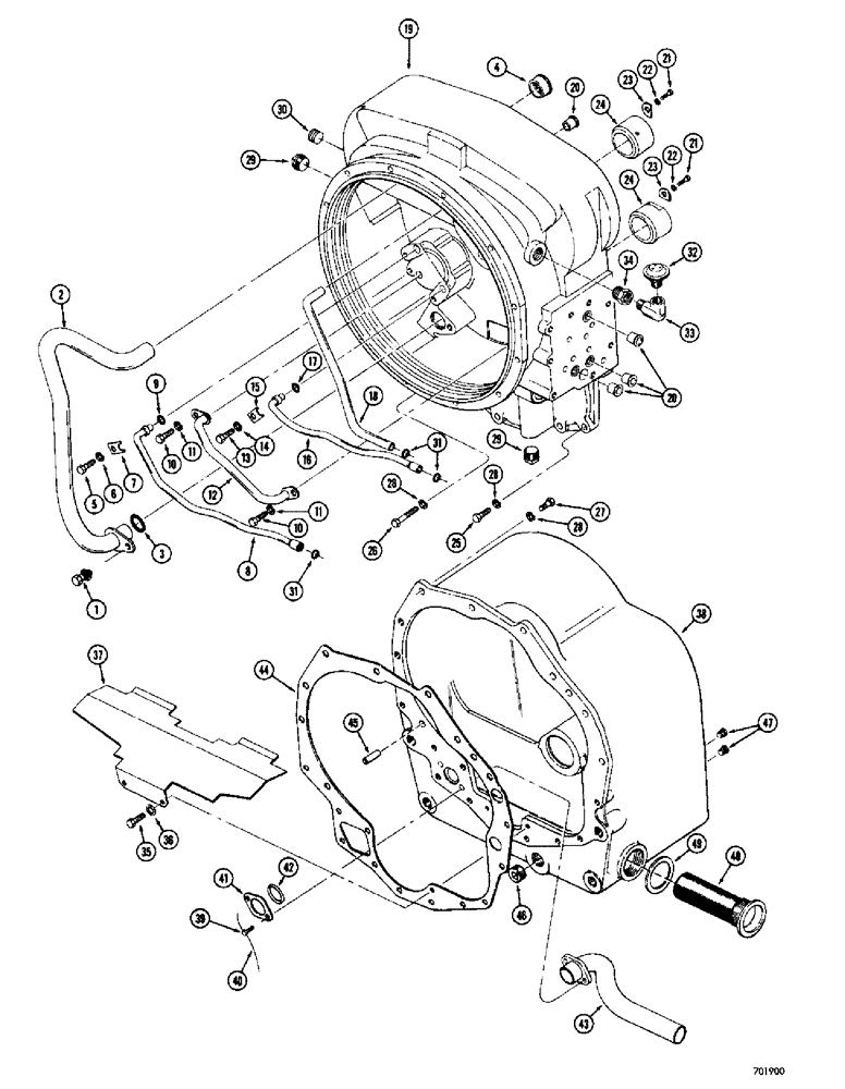 Схема запчастей Case 780 - (178) - TRANSMISSION, TORQUE CONVERTER HOUSING & TRANS CASE, USED W/ D54477 & D54478 REAR AXLES (06) - POWER TRAIN