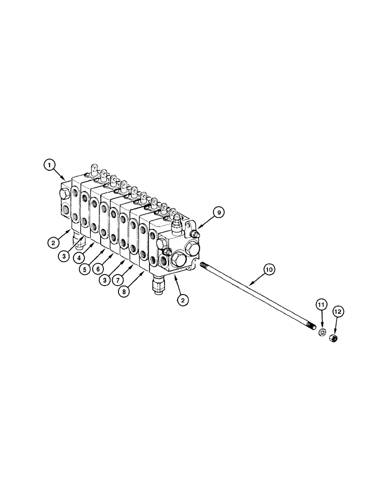 Схема запчастей Case 885 - (08-086[01]) - DISTRIBUTOR - ASSEMBLY (08) - HYDRAULICS