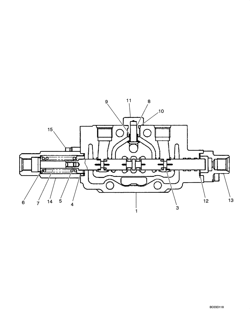 Схема запчастей Case CX31 - (08-45[00]) - VALVE ASSY - SWING (CX31 ASN PW10 - 22001) (08) - HYDRAULICS