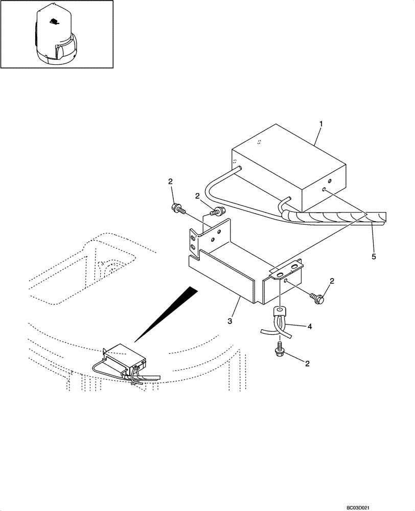 Схема запчастей Case CX36 - (04-14[00]) - RADIO MOUNTING (04) - ELECTRICAL SYSTEMS