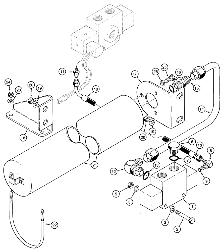 Схема запчастей Case 721C - (08-59) - HYDRAULICS - RIDE CONTROL (08) - HYDRAULICS