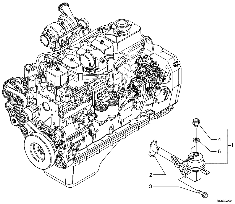 Схема запчастей Case 621D - (03-05) - FUEL PUMP (03) - FUEL SYSTEM