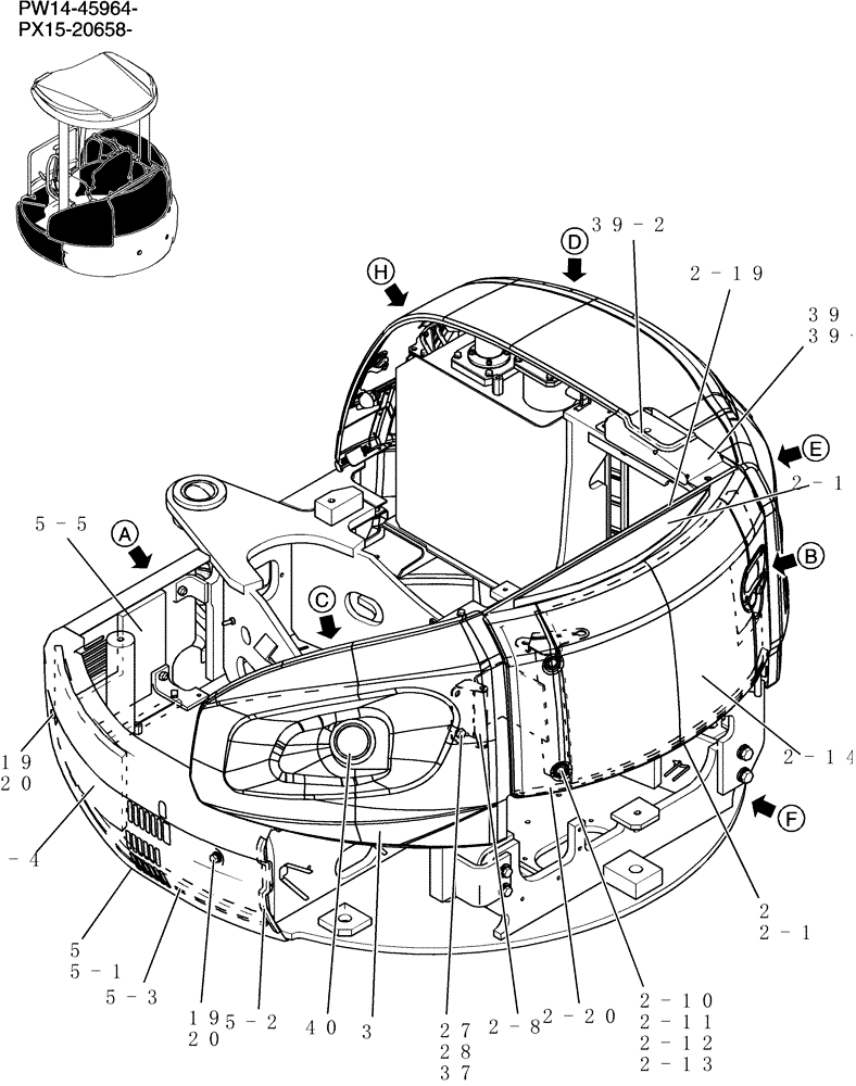 Схема запчастей Case CX31B - (240-01[1]) - GUARD INSTAL (CANOPY) (00) - GENERAL & PICTORIAL INDEX