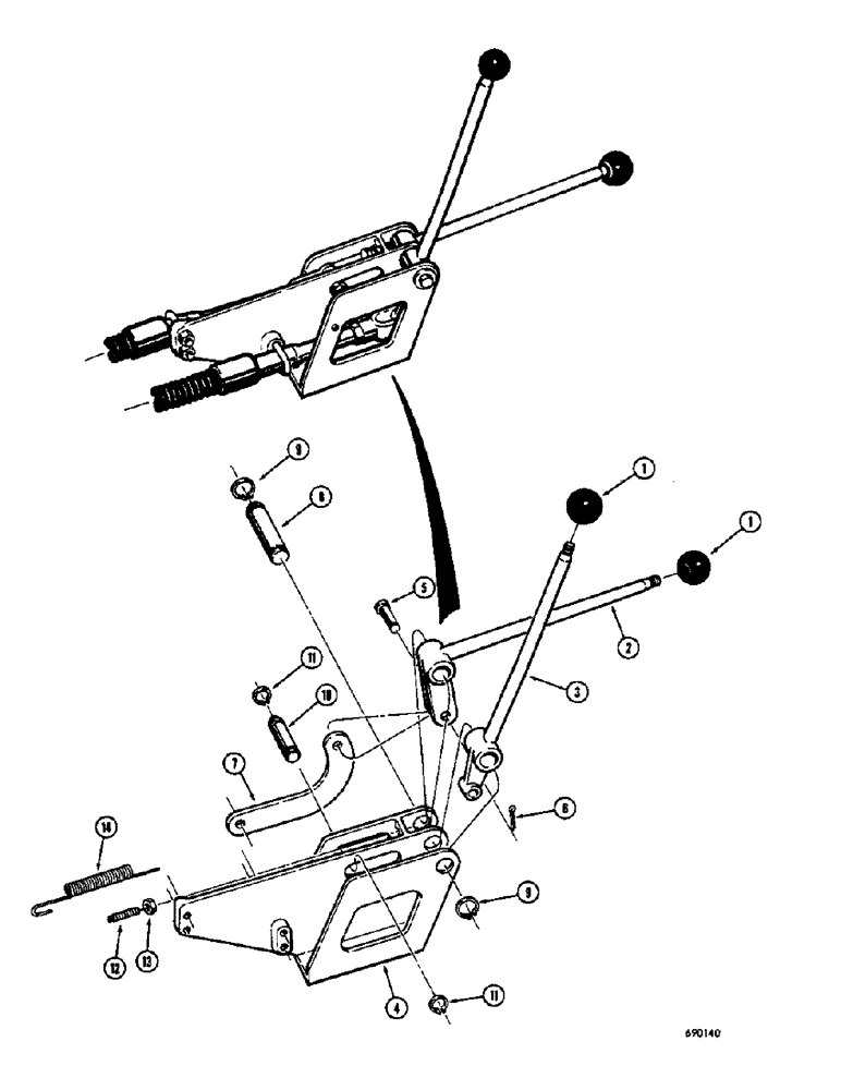 Схема запчастей Case 300C - (222) - SWEED WINCH, WINCH CONTROL LEVERS (88) - ACCESSORIES