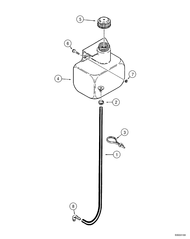 Схема запчастей Case 1150H_IND - (06-17) - TRANSMISSION - RESERVOIR, FLUID RECOVERY (06) - POWER TRAIN