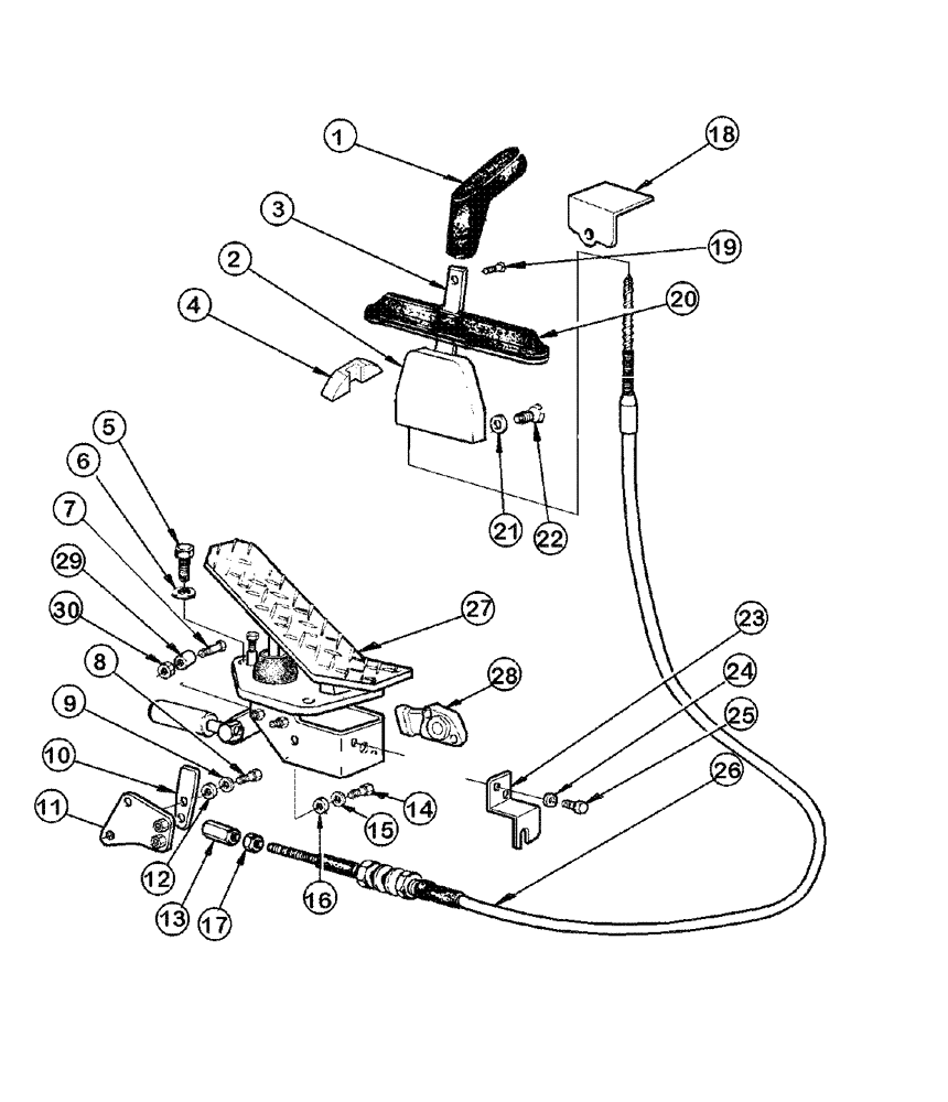 Схема запчастей Case 865 DHP - (3-002) - THROTTLE AND LINKS (03) - FUEL SYSTEM