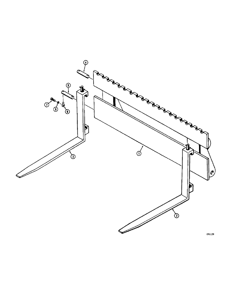 Схема запчастей Case W8B - (200) - FORK LIFT ATTACHMENT (05) - UPPERSTRUCTURE CHASSIS