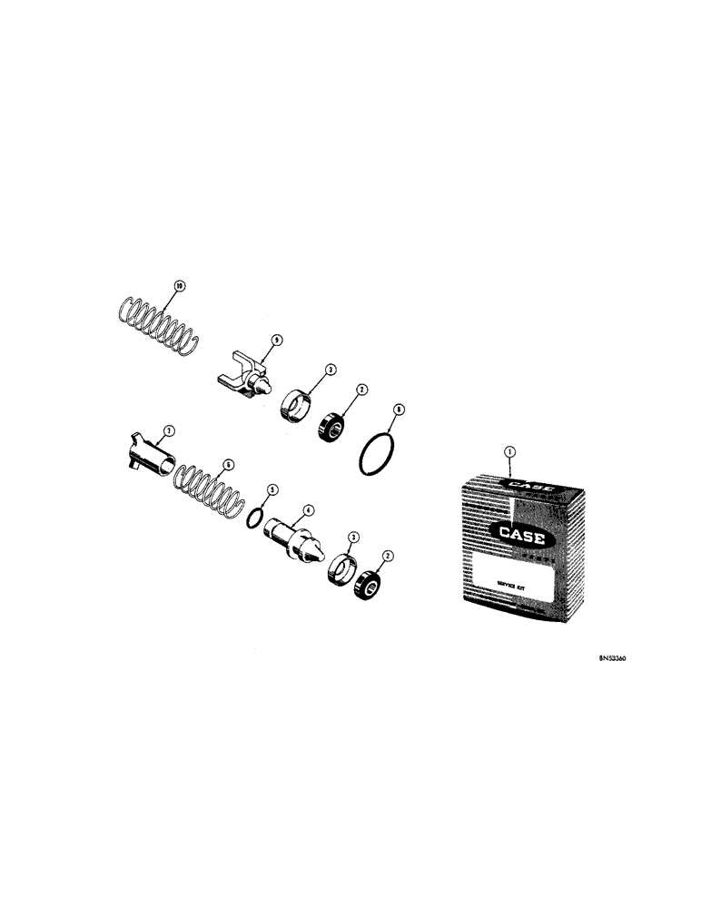 Схема запчастей Case 310F - (226[1]) - SERVICE KIT FOR HYDRAULIC COUPLINGS (07) - HYDRAULIC SYSTEM