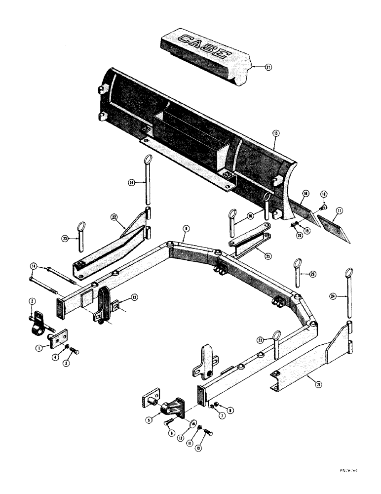 Схема запчастей Case 320 - (148) - MECHANICAL ANGLING DOZER (BACKHOE TRACTOR) (05) - UPPERSTRUCTURE CHASSIS