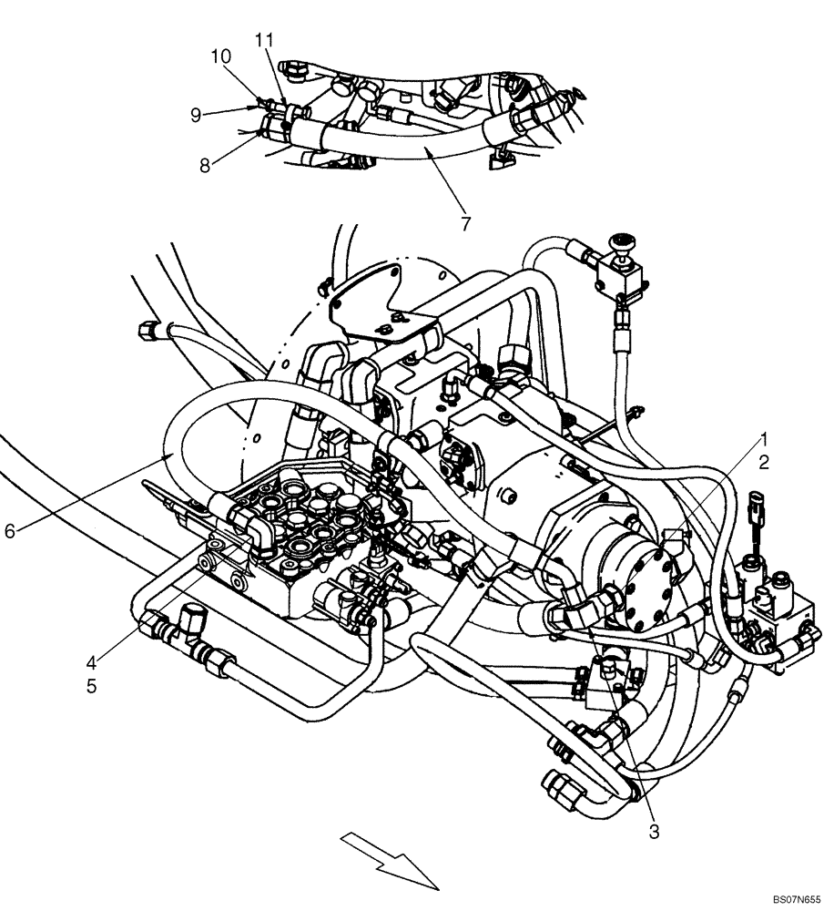 Схема запчастей Case 440 - (06-30) - HYDROSTATICS - RESONATOR, WITH PILOT CONTROL (440 EUROPE) (06) - POWER TRAIN