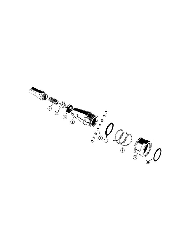 Схема запчастей Case 310G - (188) - A28542 PULL BEHIND COUPLING - FEMALE (07) - HYDRAULIC SYSTEM