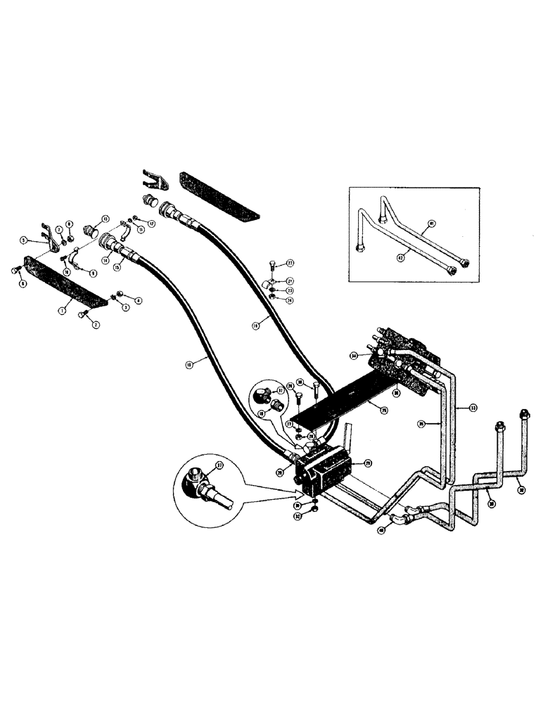 Схема запчастей Case 420B - (118) - PULL BEHIND HYDRAULICS (WITH HYDRAULIC DOZER OR TERRALOADR) (07) - HYDRAULIC SYSTEM