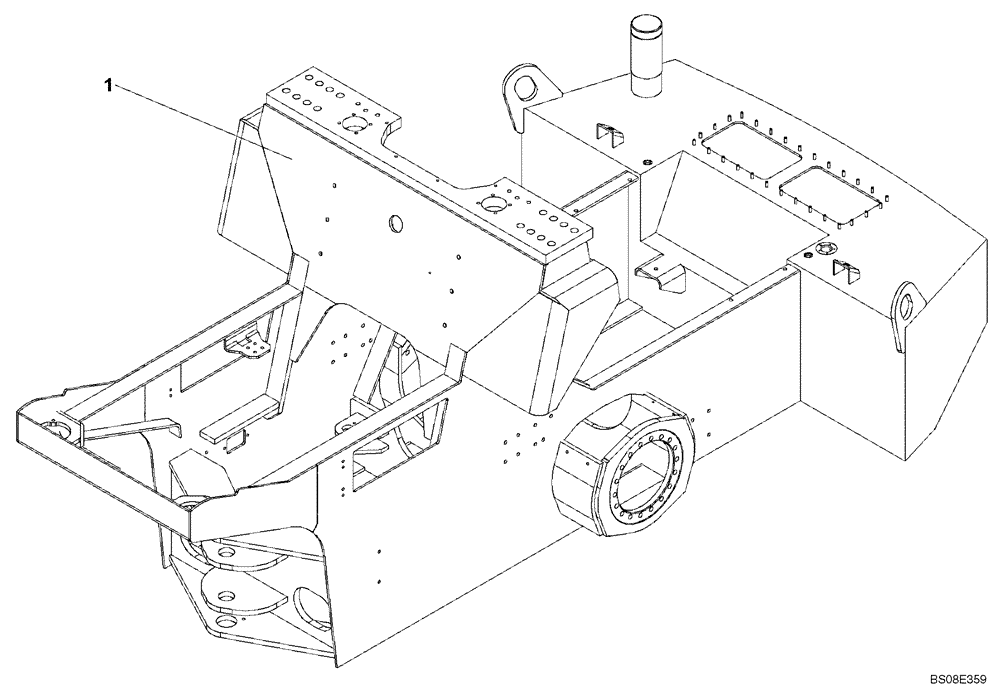 Схема запчастей Case SV208 - (09-01[01]) - FRAME, REAR (GROUP 73) (ND138821) (09) - CHASSIS/ATTACHMENTS