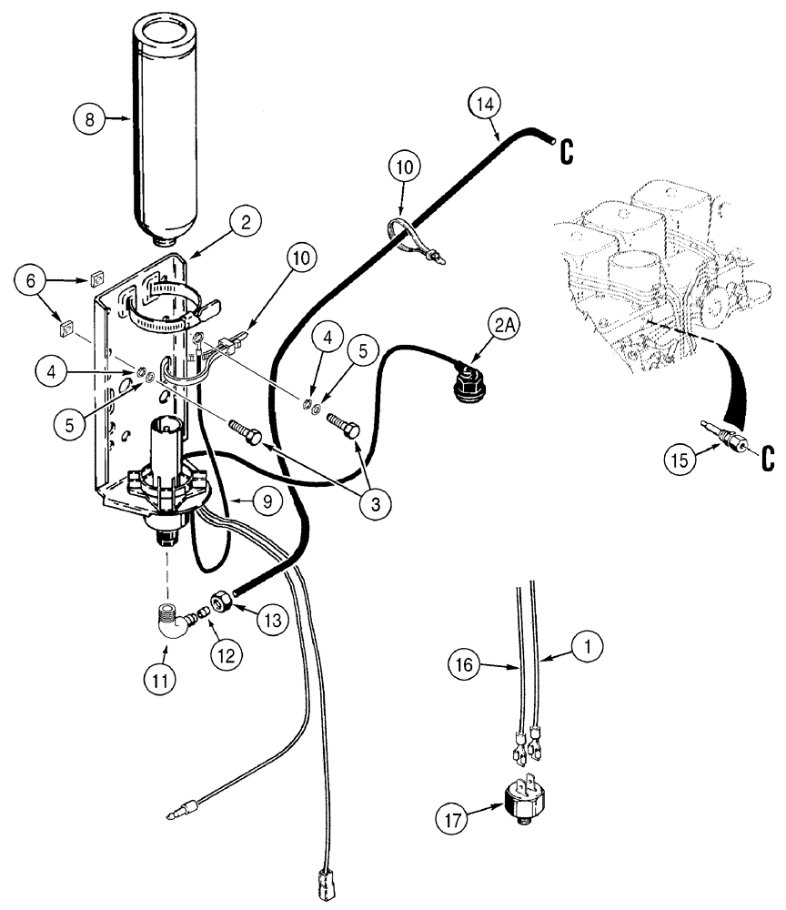 Схема запчастей Case 850H - (04-19) - COLD START SYSTEM (04) - ELECTRICAL SYSTEMS