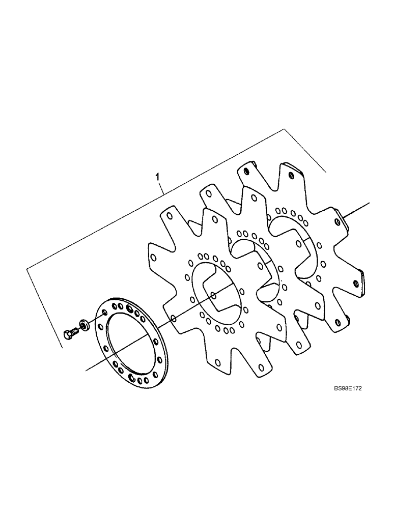 Схема запчастей Case 686G - (6-48) - TRANSMISSION, DRIVE PLATE KIT (06) - POWER TRAIN