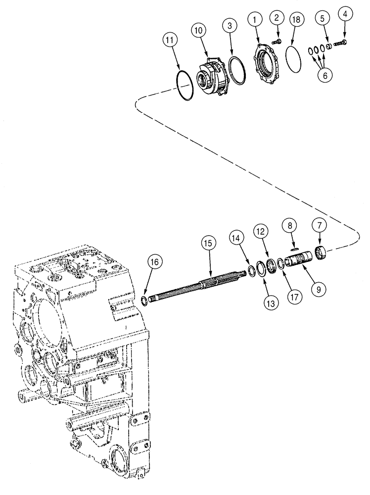 Схема запчастей Case 921C - (06-20E) - TRANSMISSION POWER TAKE OFF AND OIL PUMP (06) - POWER TRAIN