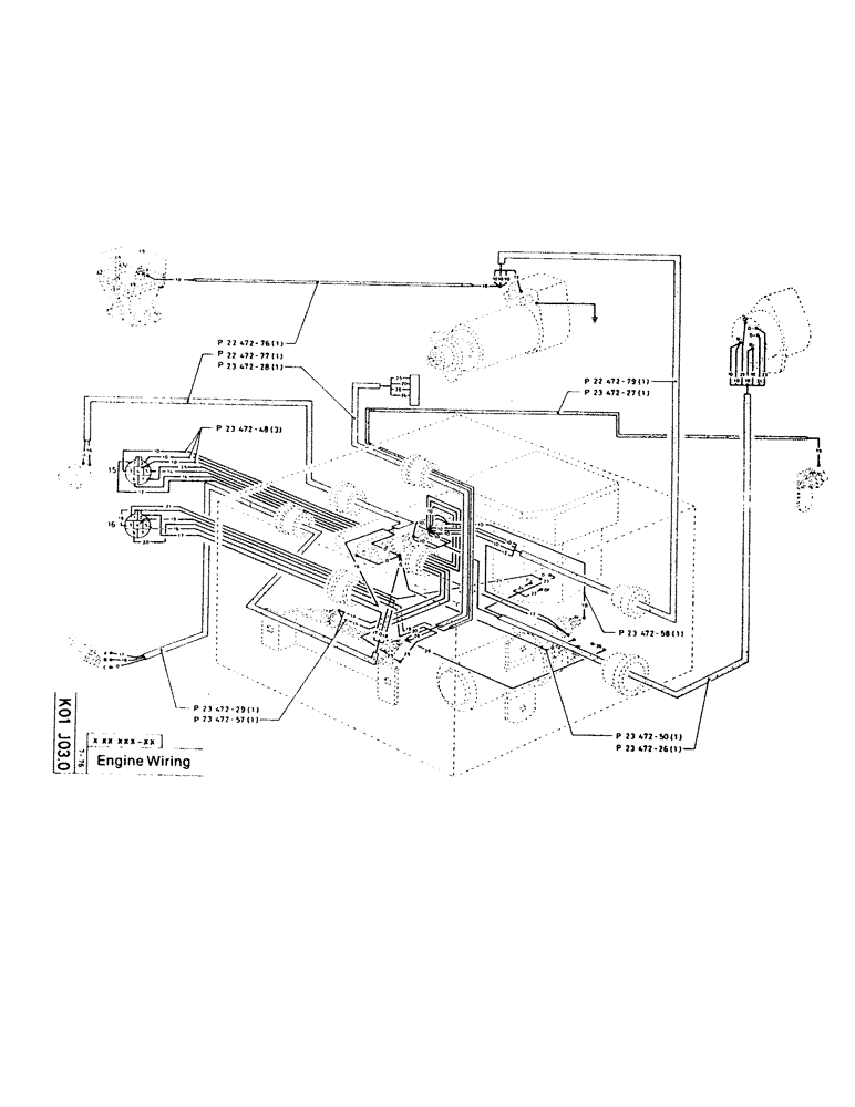 Схема запчастей Case 220CKS - (73) - ENGINE WIRING (06) - ELECTRICAL SYSTEMS