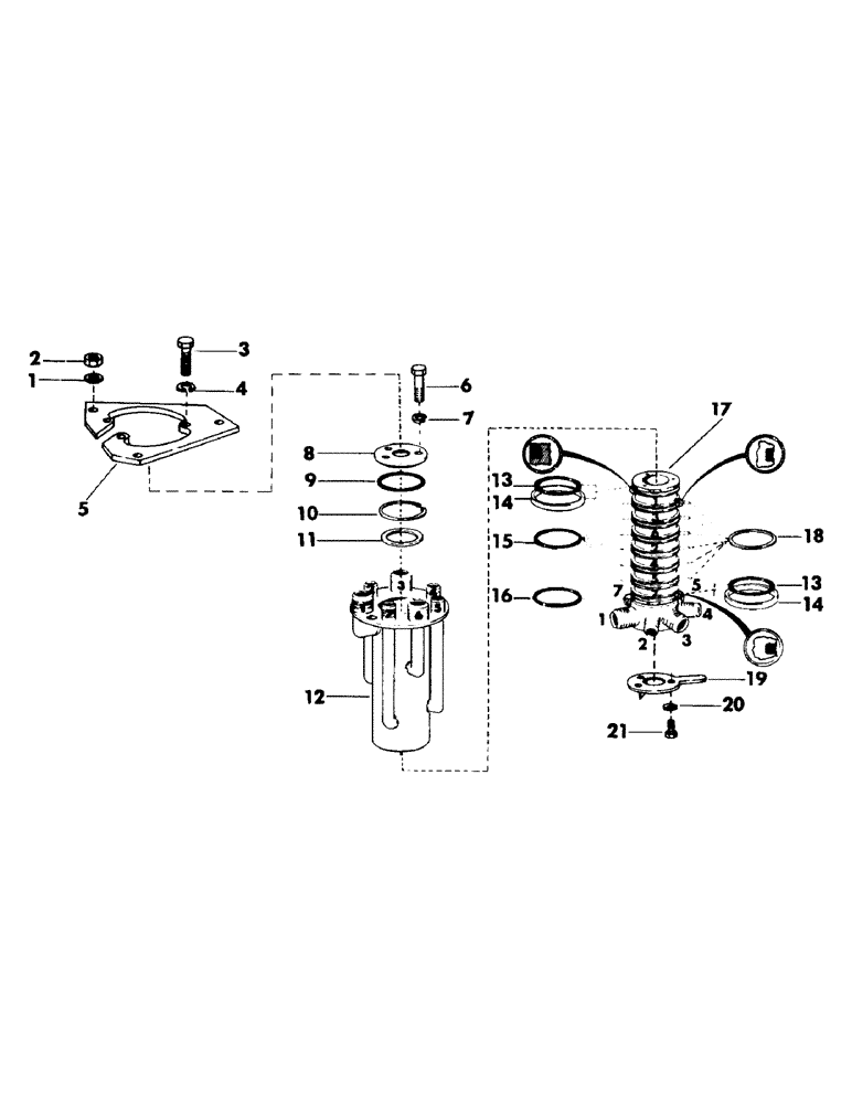 Схема запчастей Case 50 - (112) - 7-PORT HYDRAULIC SWIVEL AND MOUNTING PARTS (35) - HYDRAULIC SYSTEMS