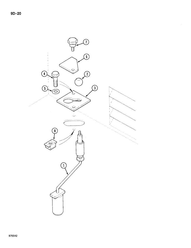 Схема запчастей Case 688 - (9D-18) - ENGINE THROTTLE CONTROL (09) - CHASSIS