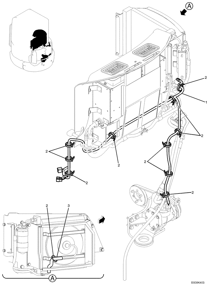 Схема запчастей Case CX36B - (05-032[00]) - HARNESS ASSY (COOLER) (PH11E00012F1) (55) - ELECTRICAL SYSTEMS