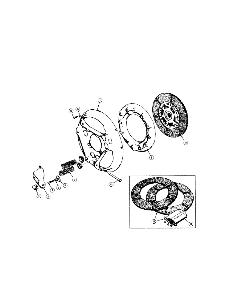 Схема запчастей Case 310 - (052[1]) - CLUTCH (03) - TRANSMISSION