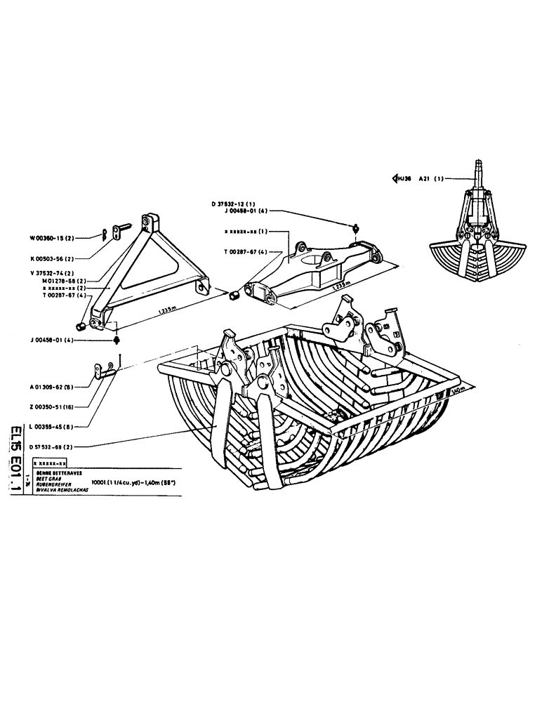 Схема запчастей Case LC80M - (147) - BEET GRAB 