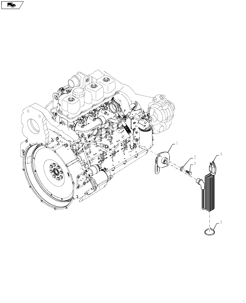 Схема запчастей Case 621F - (10.001.04) - ENGINE BLOCK HEATER (10) - ENGINE