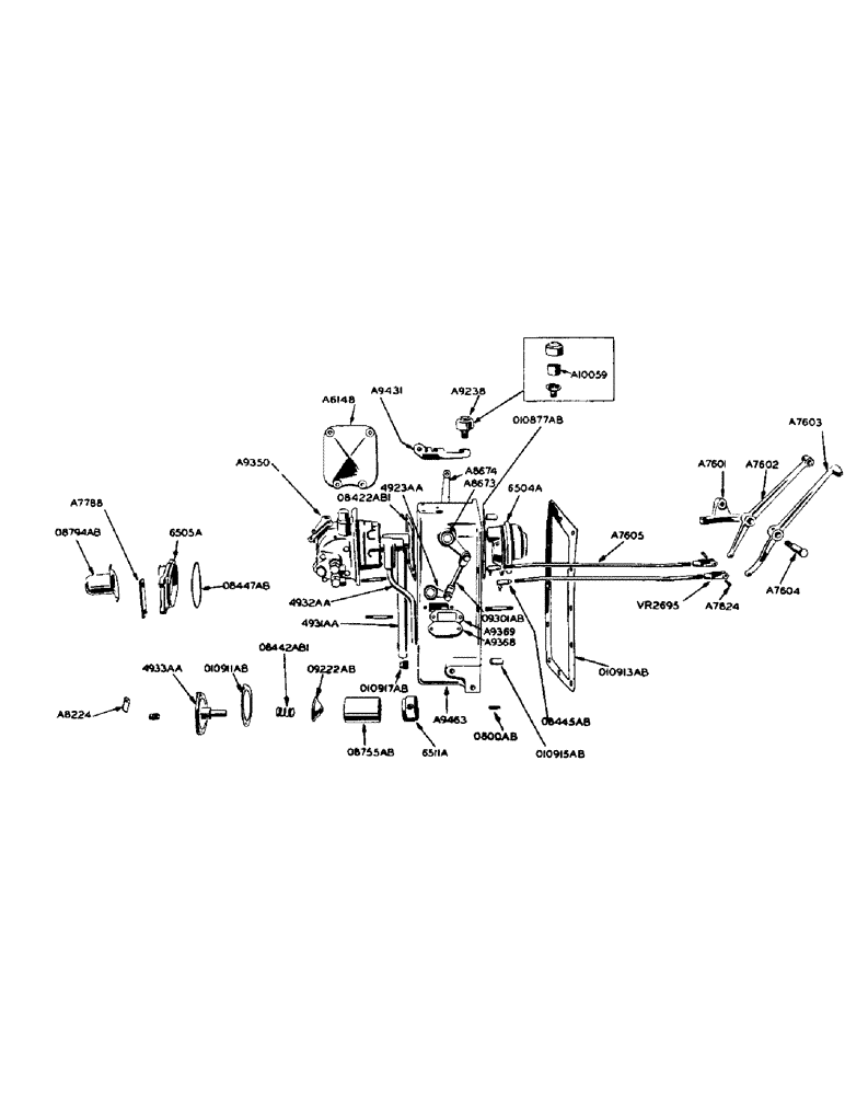 Схема запчастей Case 420 - (114) - MAIN HOUSING FOR PTO AND HYDRAULIC PUMP (21) - TRANSMISSION