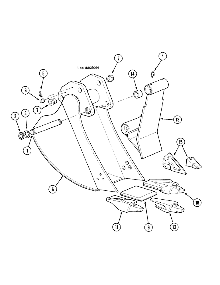 Схема запчастей Case 688C - (9G-16) - EJECTOR BACKHOE BUCKET (0.45M), (-XXXXX) (05.1) - UPPERSTRUCTURE CHASSIS/ATTACHMENTS