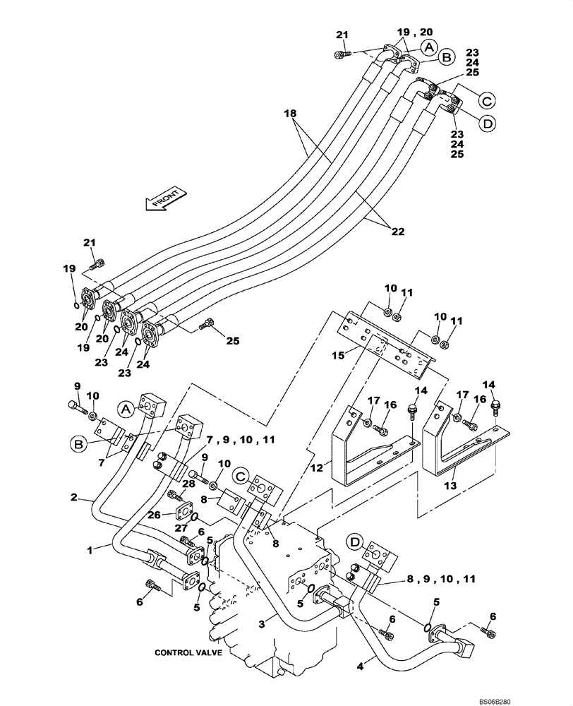 Схема запчастей Case CX700B - (08-10) - HYDRAULICS - ARM AND BUCKET (08) - HYDRAULICS