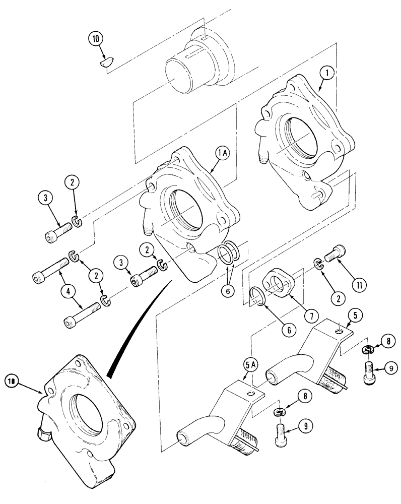 Схема запчастей Case 1835C - (2-64) - OIL PUMP, TM-20 GASOLINE ENGINE (02) - ENGINE