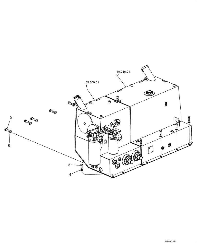 Схема запчастей Case 650L - (90.150.05) - MOUNTING - FUEL TANK/HYDRAULIC RESERVOIR (90) - PLATFORM, CAB, BODYWORK AND DECALS