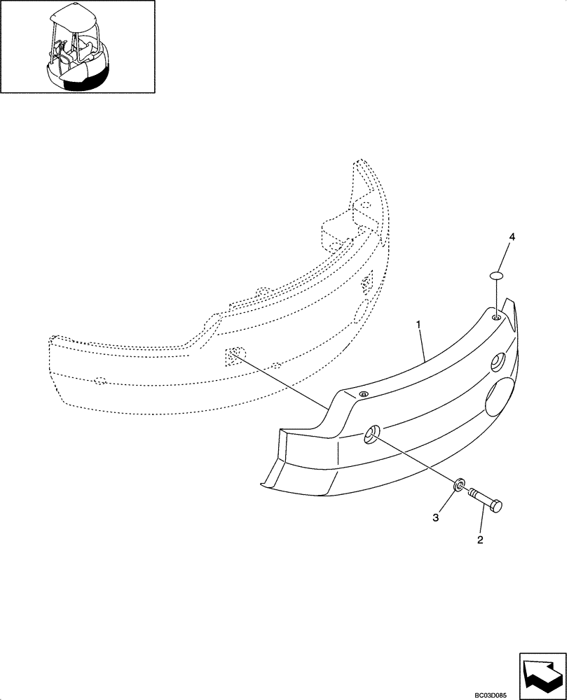 Схема запчастей Case CX36 - (09-06[00]) - COUNTERWEIGHT - GAIN (09) - CHASSIS/ATTACHMENTS