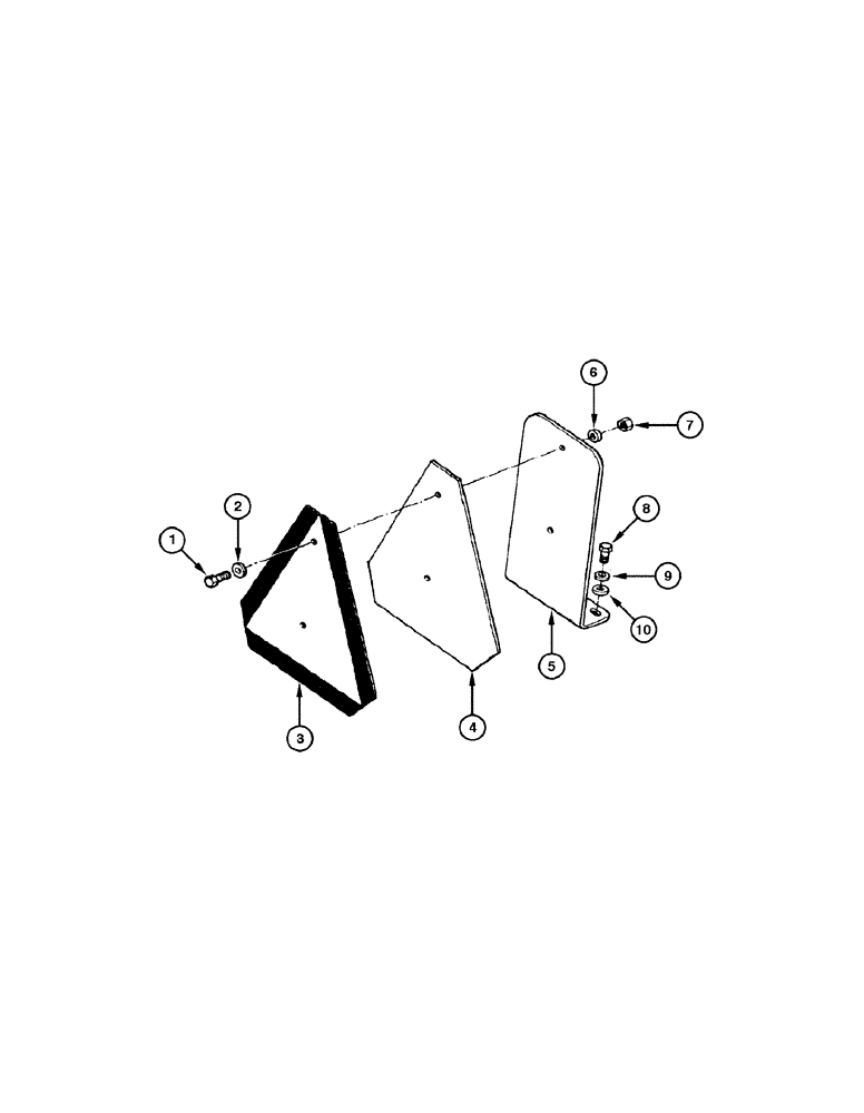 Схема запчастей Case 865 AWD - (09-104[01]) - SAFETY TRIANGLE SIGN - ASSEMBLY (OPTIONAL) (09) - CHASSIS