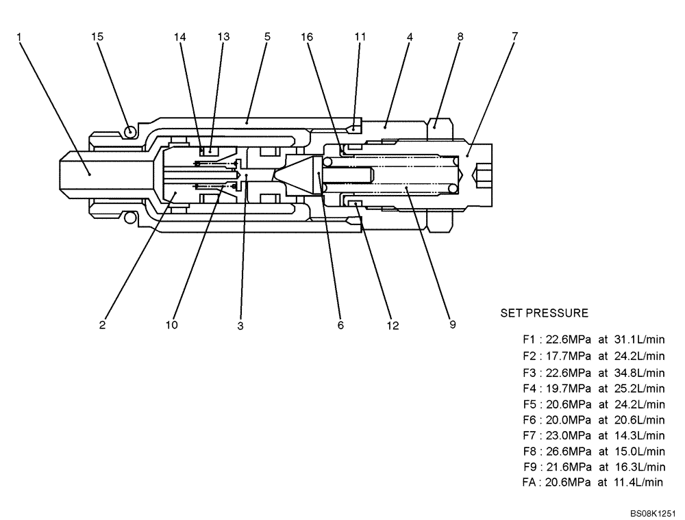 Схема запчастей Case CX27B BTW - (07-016) - VALVE ASSY, RELIEF (PR22V00004F1 - FA) (35) - HYDRAULIC SYSTEMS