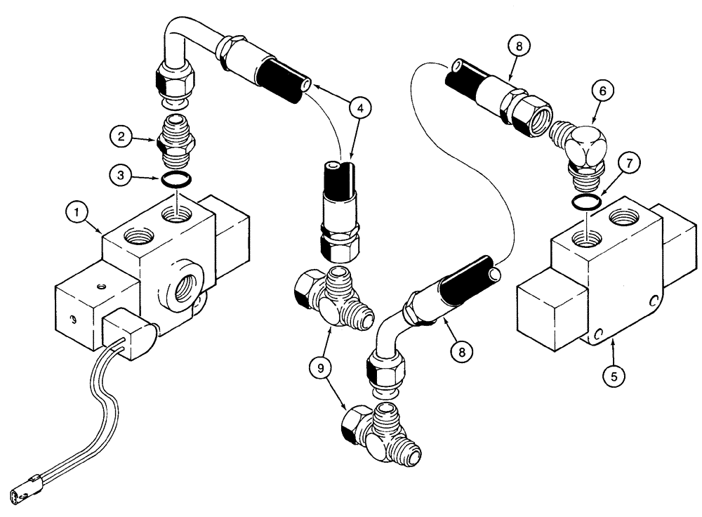 Схема запчастей Case 721C - (08-60) - HYDRAULICS - RIDE CONTROL (08) - HYDRAULICS