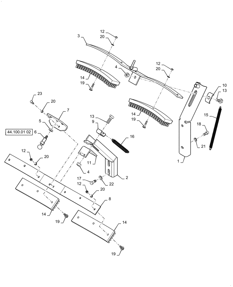 Схема запчастей Case PT240 - (44.100.01[01]) - WHEEL, SCRAPER, STANDARD - BSN NCNTN2446 (44) - WHEELS