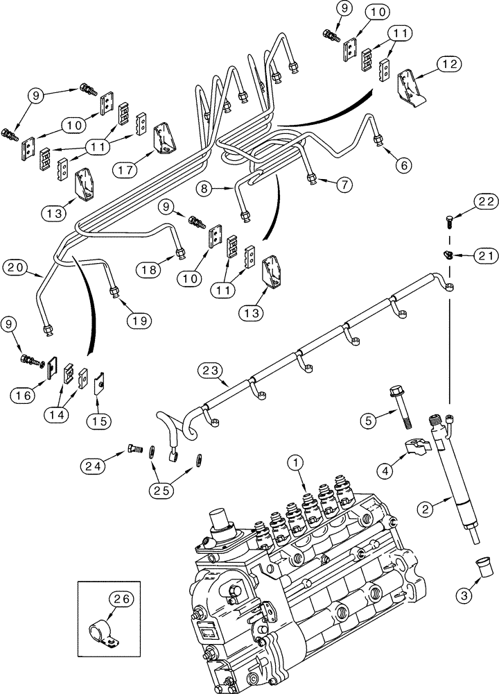 Схема запчастей Case 821C - (03-11) - FUEL INJECTION SYSTEM (03) - FUEL SYSTEM