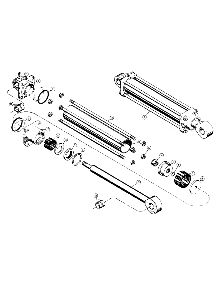 Схема запчастей Case 310 - (122) - 31608 AND 31609 LOADER LIFT HYDRAULIC CYLINDERS (07) - HYDRAULIC SYSTEM