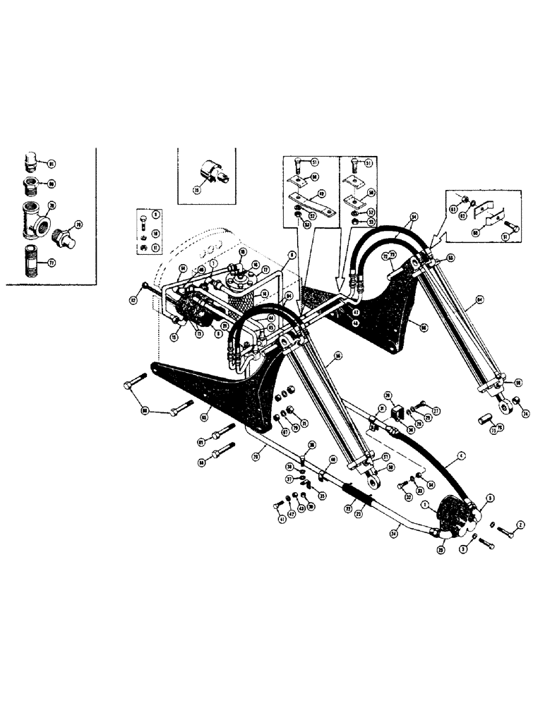 Схема запчастей Case 320 - (160) - MECHANICAL DOZER HYDRAULICS, (SERIAL NO. 3003851 AND AFTER) (07) - HYDRAULIC SYSTEM